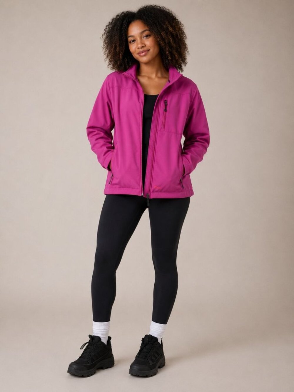 Berne Soft Shell Jacket Pink Workwear Gorpcore Full Zip Utility Coat 2xl